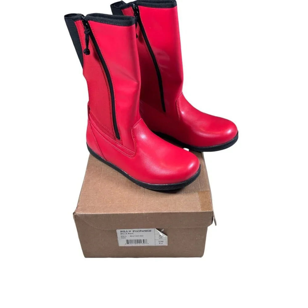 Billy Boots Red Rain Boot 5 Kids Inclusion Zip Outdoors Play School Adaptive